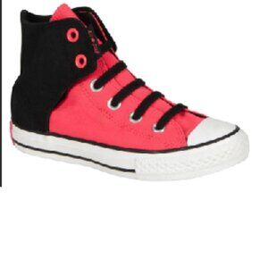 EUC CTAS Converse High Top Shoes Pink Black 631820F (Junior 5) KICKS
